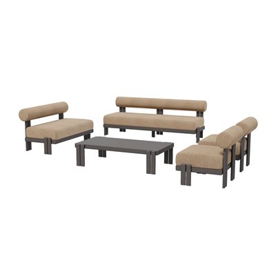 סט ספות אלומיניום לריהוט גן